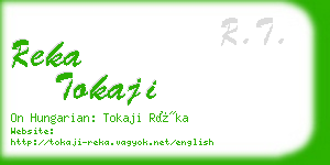 reka tokaji business card